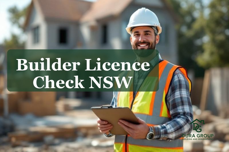 Licensed builder with credentials on a Sydney residential construction site