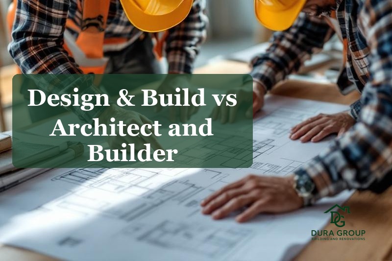 Architect and builder reviewing house plans on a Sydney construction site