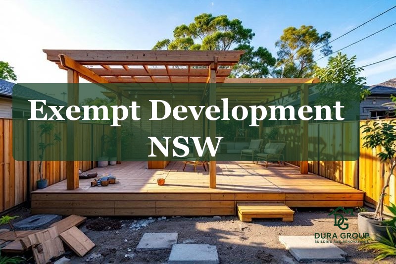 Timber deck and pergola construction in a Sydney backyard as exempt development