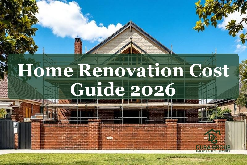Sydney home under renovation with scaffolding on brick exterior