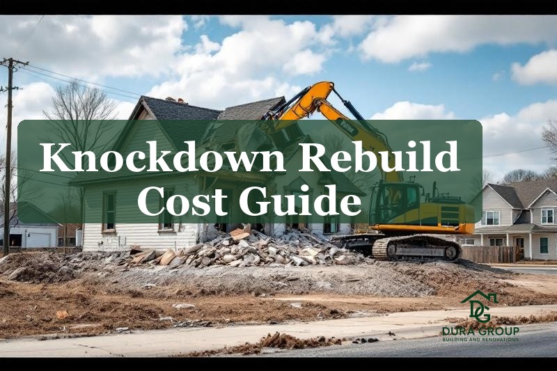 Excavator demolishing an old house for a knockdown rebuild in Sydney